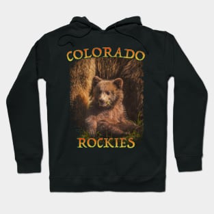 Colorado bear nature hiking 80's  90's sports Hoodie